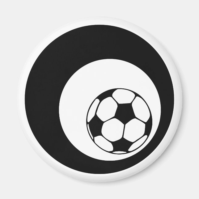 futbol. black circles. magnet (Front)