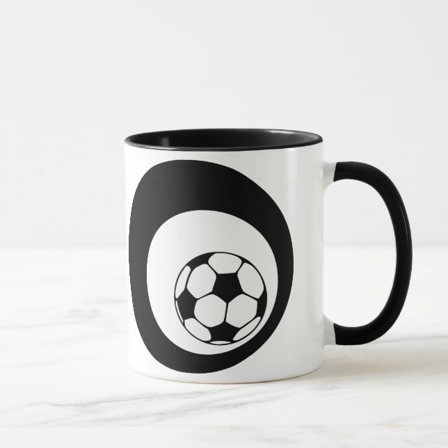 futbol. black circles. mug (Right)