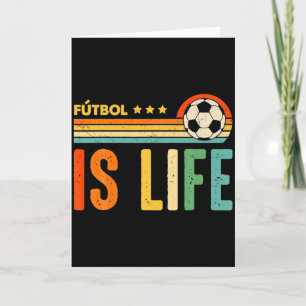 Futbol Is Life Football Lover Soccer Funny Vintage Card