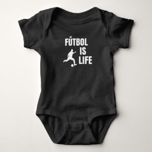 Futbol Is Life Soccer Lover Football Fan Baby Bodysuit
