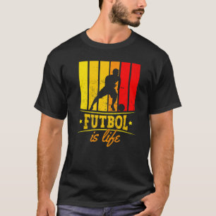 Futbol Is Life Vintage Soccer Player Football Spor T-Shirt