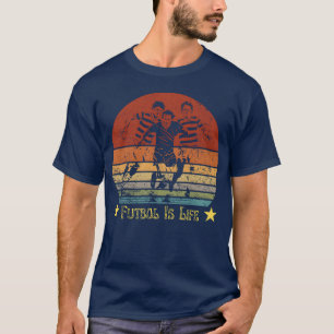 Futbol Is Life Vintage Soccer Player Sports Futbol T-Shirt