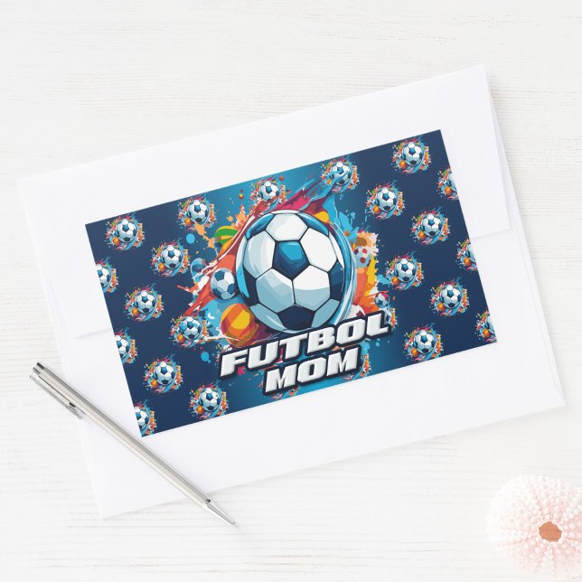 Futbol Mom Soccer Ball Pattern Sticker (Creator Uploaded)