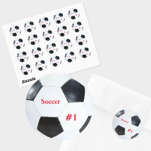 Futbol Soccer Ball Sports Themed customizable Classic Round Sticker