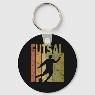 Futsal Vintage Indoor Soccer Futsal Player Retro Keychain