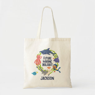 futur biologiste marin avec nom Plaque Sac fourre-