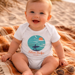 Futur Body Bébé Surfeur Rétro Côté Océan