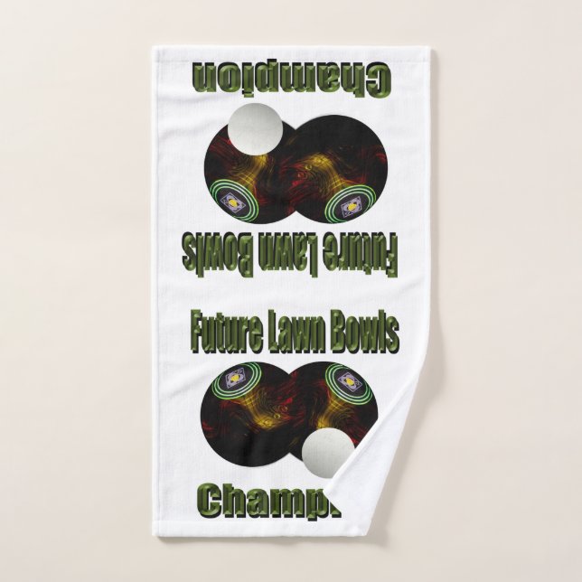 Futur Champion des Bowls de pelouse, Serviette à m (Serviette à main)