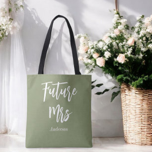 Futur de la mariée Mme Sage Sac fourre-tout vert