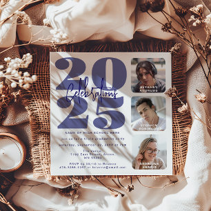 Futur Dusk Photo Triple Graduation Invitation