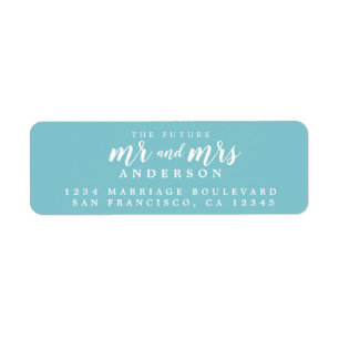 Futur M. Mme Angel Blue Mariage Adresse de retour