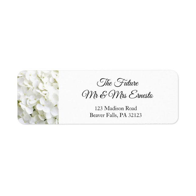 Futur M./Mme Floral Mariage Retourner Adresse Étiq (Devant)