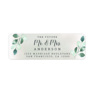 Futur M. Mme Green Foliage Mariage Adresse de reto