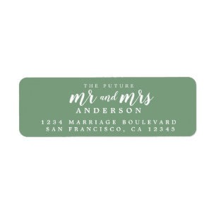 Futur M. Mme Mineral Green Mariage Adresse de reto