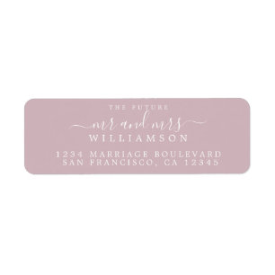 Futur M. Mme Pastel Purple Mariage Adresse de reto