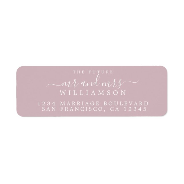 Futur M. Mme Pastel Purple Mariage Adresse de reto (Devant)