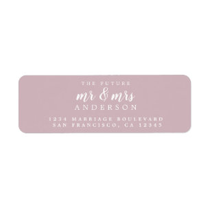 Futur M. Mme Purple Mariage Adresse de retour