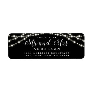 Futur M. Mme Rustic Lights Mariage Adresse de reto