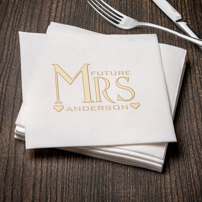 Futur mariage de Mme (Future Mrs Bridal Shower Foil Napkins
)