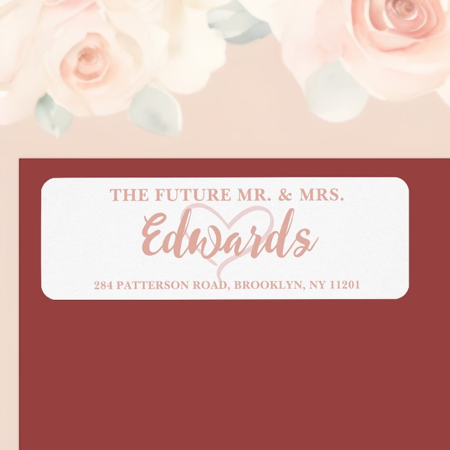 Futur Sticker d'adresse de retour or M. et Mme Ros (Love Sealed with Elegance and Grace 🌹✉️)