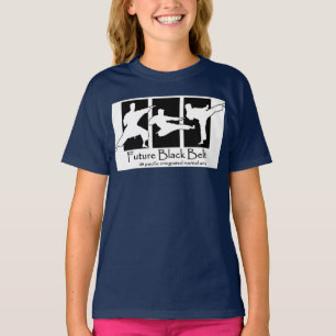 Futur T-shirt bleu ceinture noire