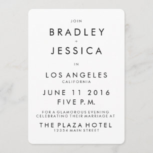 Futura Modern 5x7 Wedding Invitation