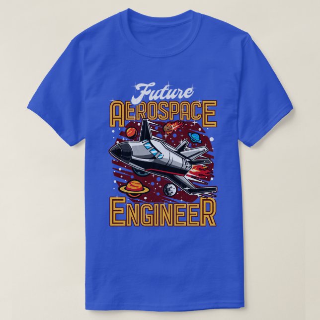 Future Aerospace Engineer Spaceship Obsessed Kid T-Shirt (Design Front)