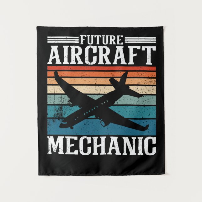 Future Aircraft Mechanic Tapestry (Front)