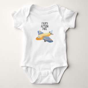 Future Airplane Pilot baby clothes, Airplane  Bodysuit