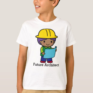 Future Architect boy in yellow hardhat T-Shirt