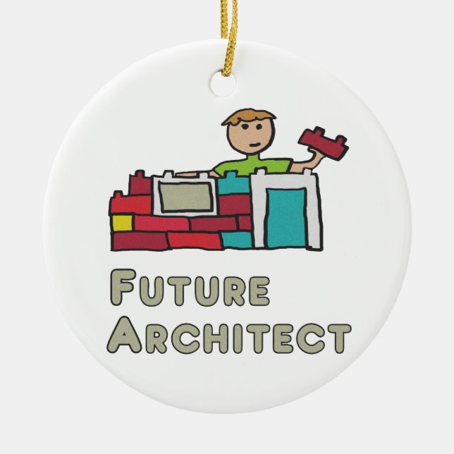 Future Architect Ceramic Ornament (Front)