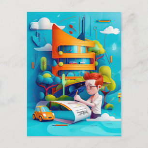 Future Architect Dream for Kids Holiday Postcard