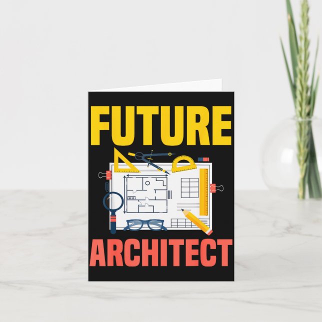 Future Architect Funny Architecture Architect  Card (Front)
