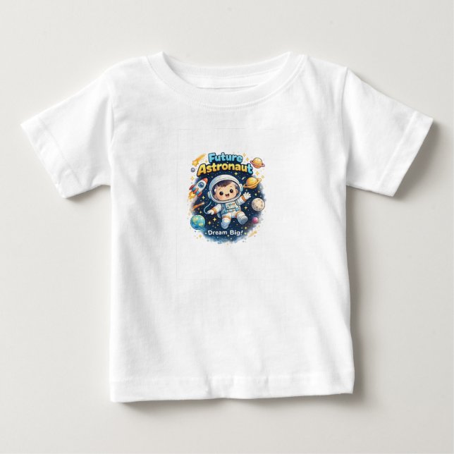 Future Astronaut Baby Shirt Cute Space Explorer  (Front)
