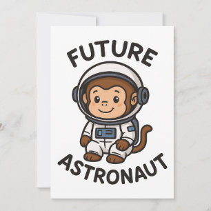 Future Astronaut - Cute Space Monkey Invitation