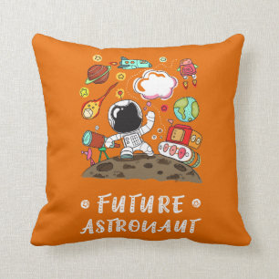 Future Astronaut, Space, Planets, Rocket. Kids Throw Pillow