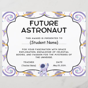 Future Astronaut Student Recognition Award