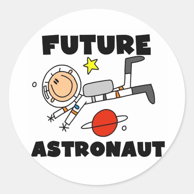 Future Astronaut T-shirts and Gifts Classic Round Sticker (Front)