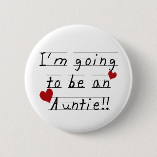Future Auntie Kid Print Tshirts and Gifts 2 Inch Round Button