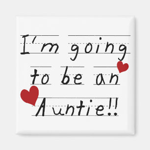 Future Auntie Kid Print Tshirts and Gifts Magnet