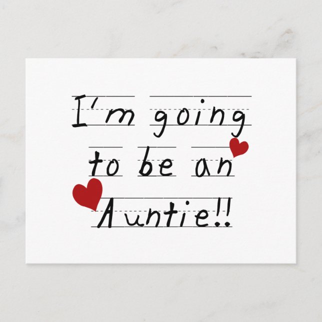 Future Auntie Kid Print Tshirts and Gifts Postcard (Front)