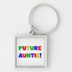 Future Auntie Primary Colours T-shirts and Gifts Keychain