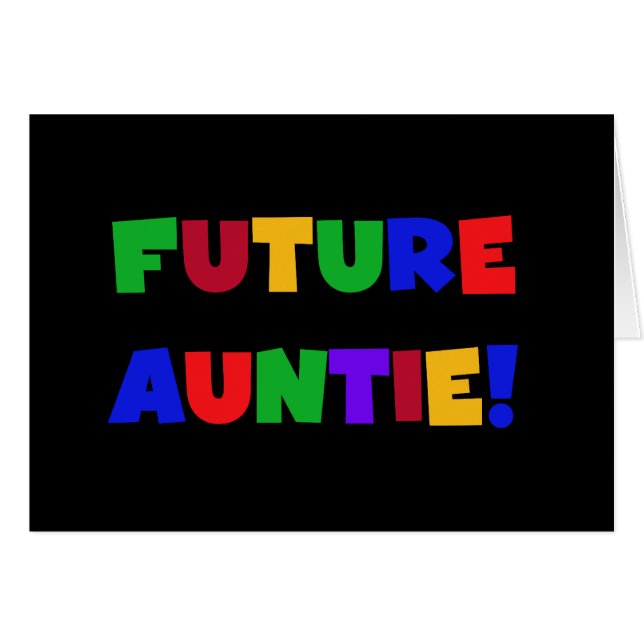 Future Auntie-Primary Colours Tshirts and Gifts (Front Horizontal)