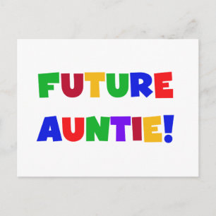 Future Auntie-Primary Colours Tshirts and Gifts Postcard