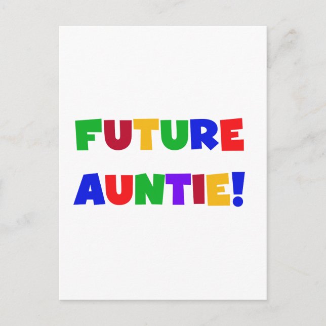 Future Auntie-Primary Colours Tshirts and Gifts Postcard (Front)