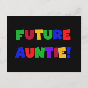 Future Auntie-Primary Colours Tshirts and Gifts Postcard