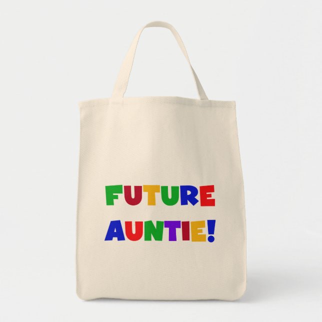 Future Auntie-Primary Colours Tshirts and Gifts Tote Bag (Front)
