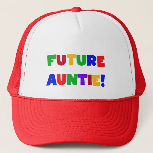 Future Auntie-Primary Colours Tshirts and Gifts Trucker Hat (Front)