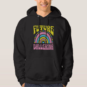 Future Ballerina Bright Retro Rainbow Ballerinas T Hoodie