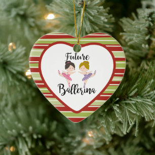 future ballerina ceramic ornament